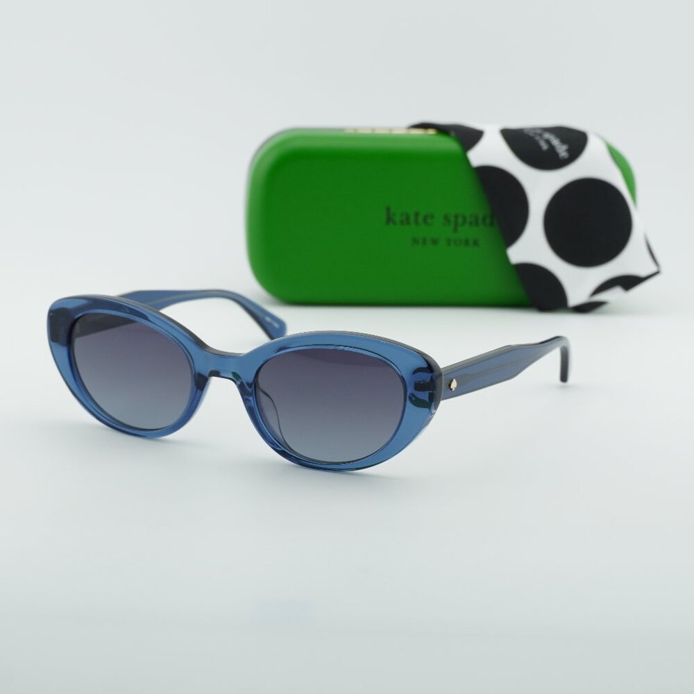 Kate Spade CRYSTAL/S 0PJP 9O Cat Eye Sunglasses - Blue/Grey